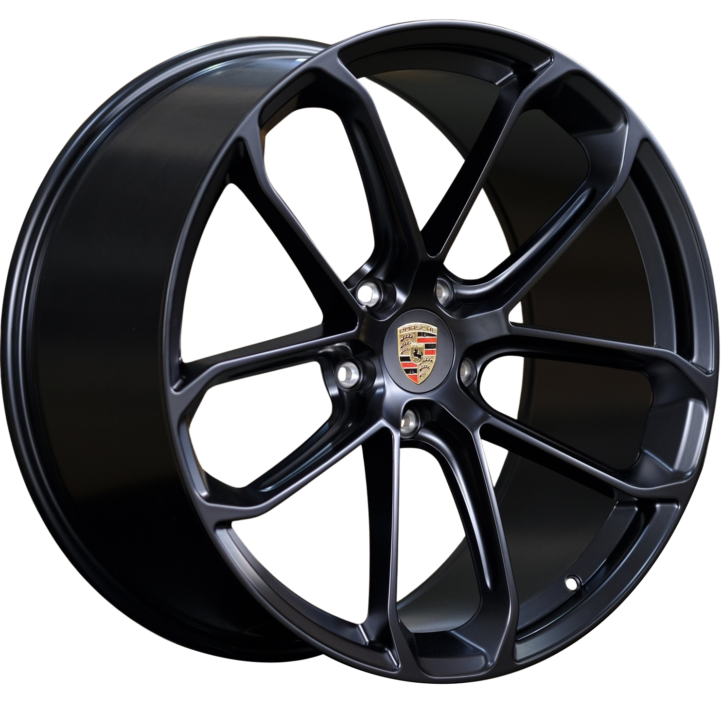 22" Porsche Cayenne Panamera Turbo S GTS Base Staggered Satin Black Wheels & Rims
