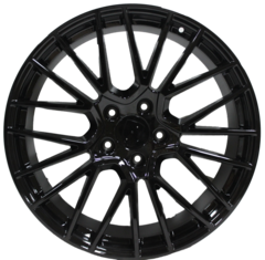 20" Porsche Cayenne Turbo S GTS Mesh Spyder Gloss Black Style 14 Wheels