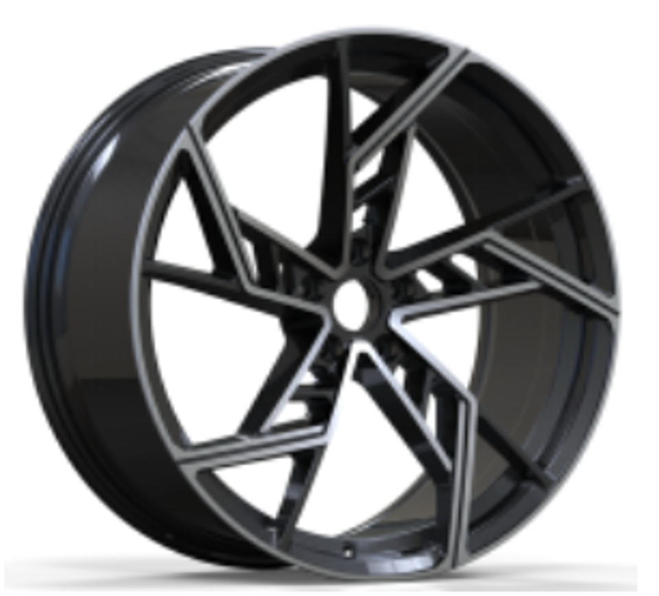 21" Audi A6 A8 Q7 Q8 SQ8 RS S-Line Black Machined Style 44 Wheels