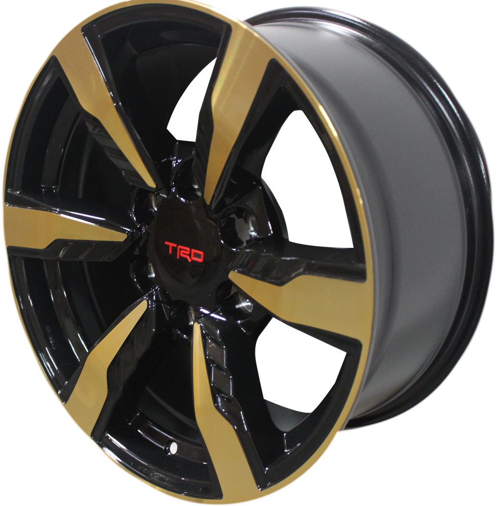 20" Toyota 4Runner FJ Cruiser Tacoma TRD Style Gloss Black & Gold Wheels & Rims