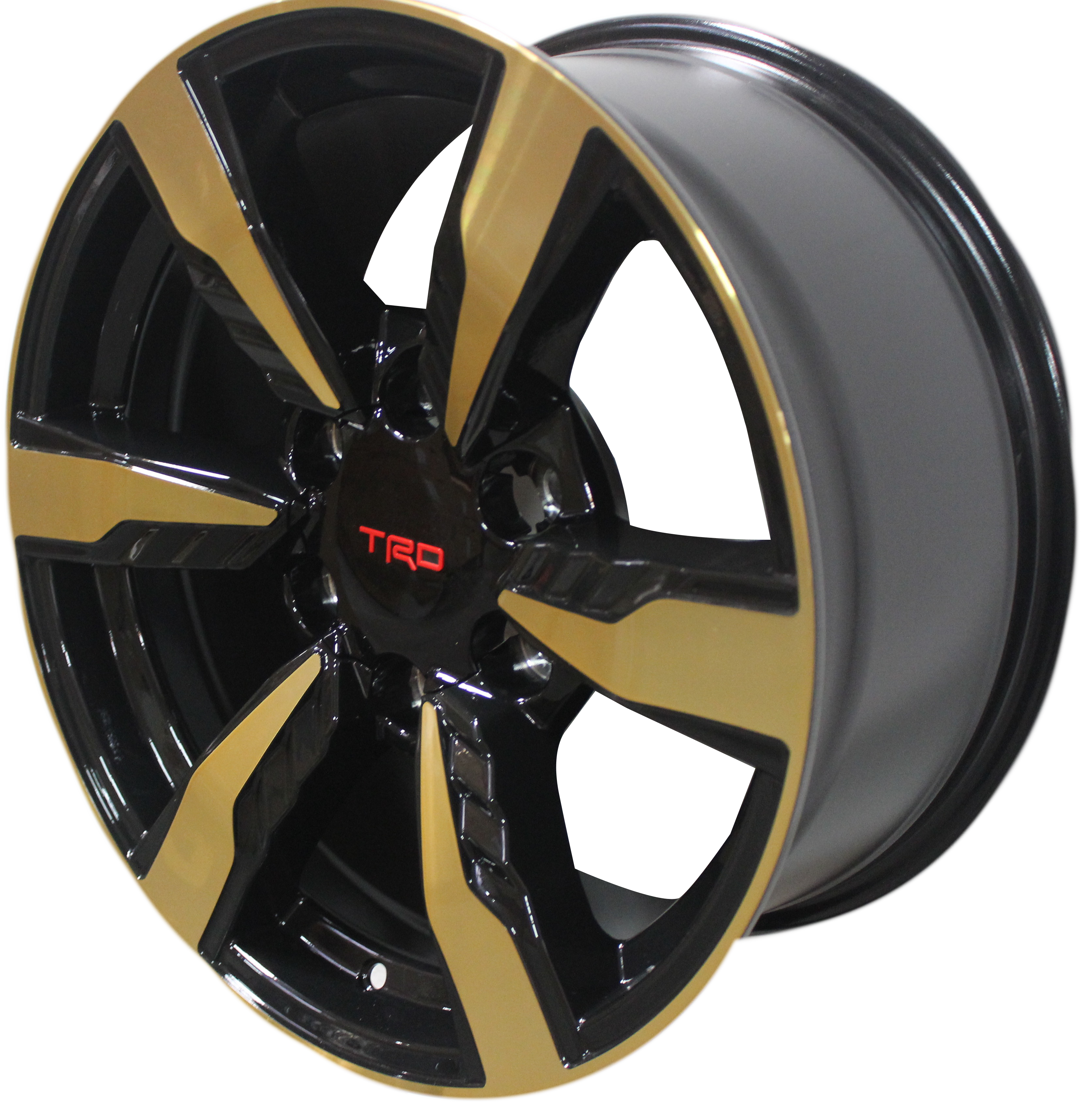 20" Toyota 4Runner FJ Cruiser Tacoma TRD Style Gloss Black & Gold Wheels & Rims