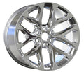 22" GMC Chevy Tahoe Yukon Sierra Silverado Snowflake Hand Polished Wheels & Rims