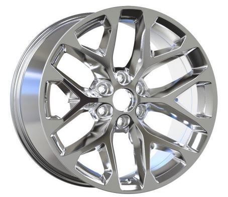 22" GMC Chevy Tahoe Yukon Sierra Silverado Snowflake Hand Polished Wheels & Rims