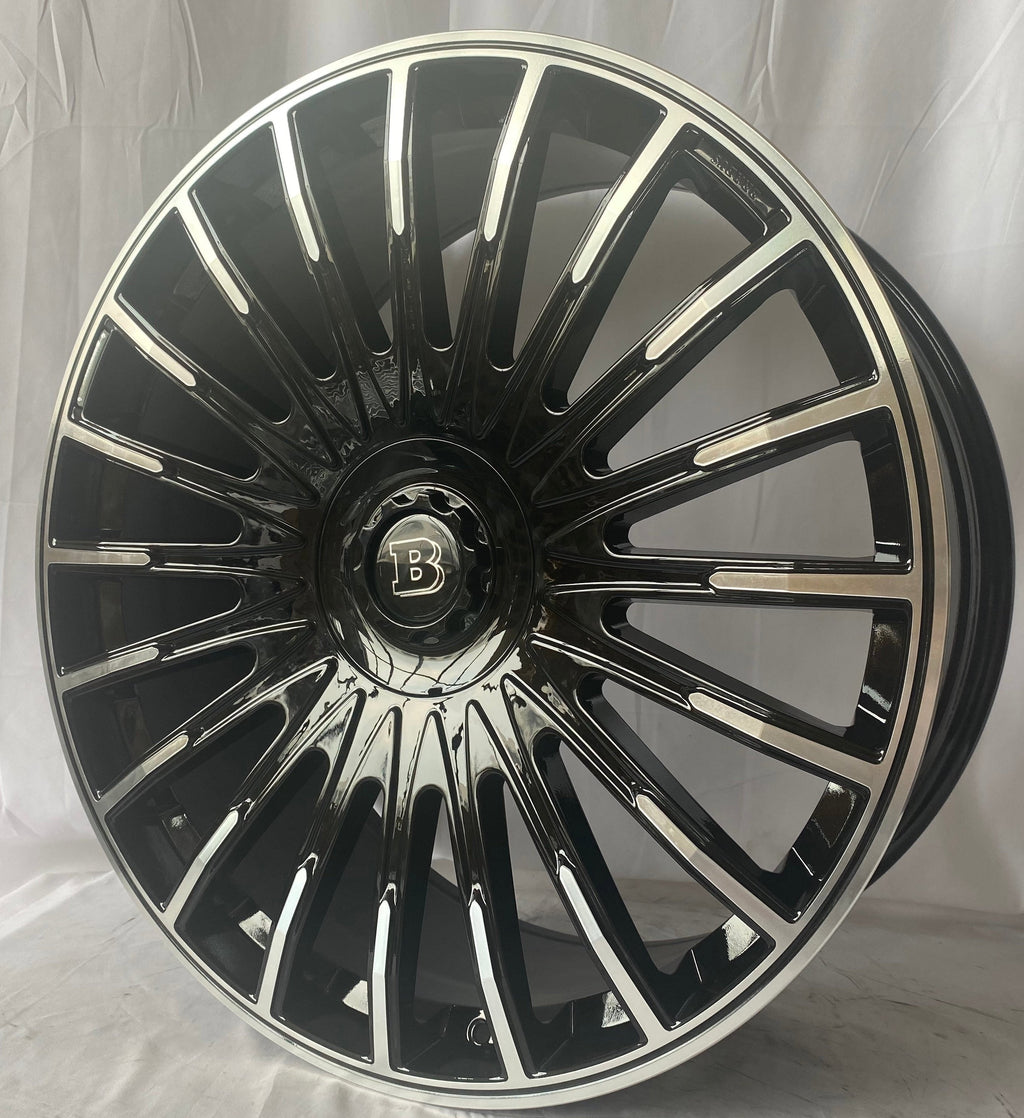 24" Mercedes GLS GLE GL GLS600 GLS580 GLS550 Brabus Black Machined Wheels & Rims