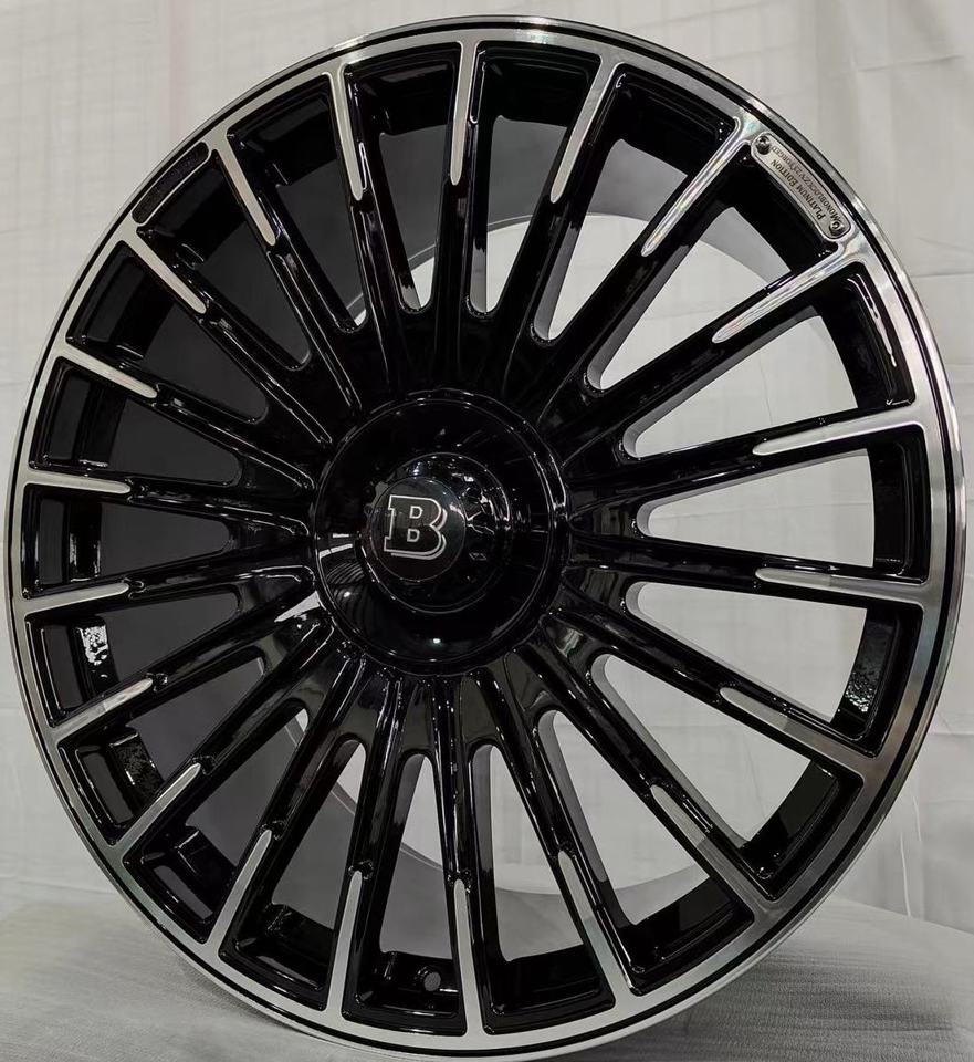 24" Mercedes G-Wagon G550 G63 G65 Flowformed Brabus Black Machined Style 53 Wheels