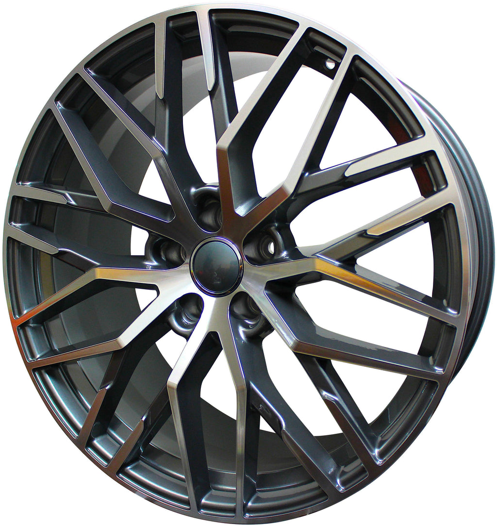 21" Audi Q3 Q5 Q7 A4 A5 A6 A7 S4 S5 S6 S7 RS-Style Gunmetal Machined Wheels & Rims