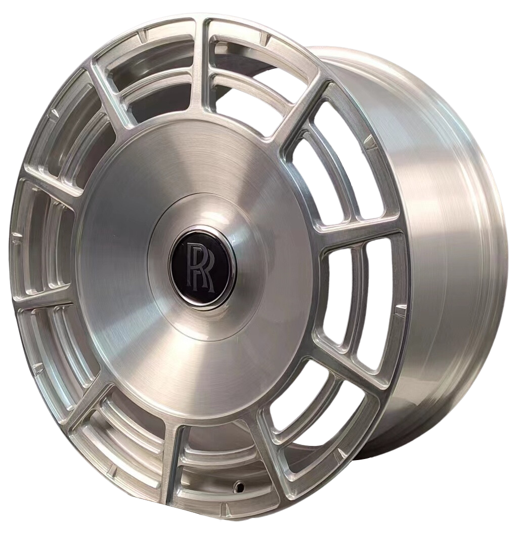 22" Rolls Royce Ghost Cullinan Phantom Forged Staggered Silver Brushed Style 22 Wheels & Rims
