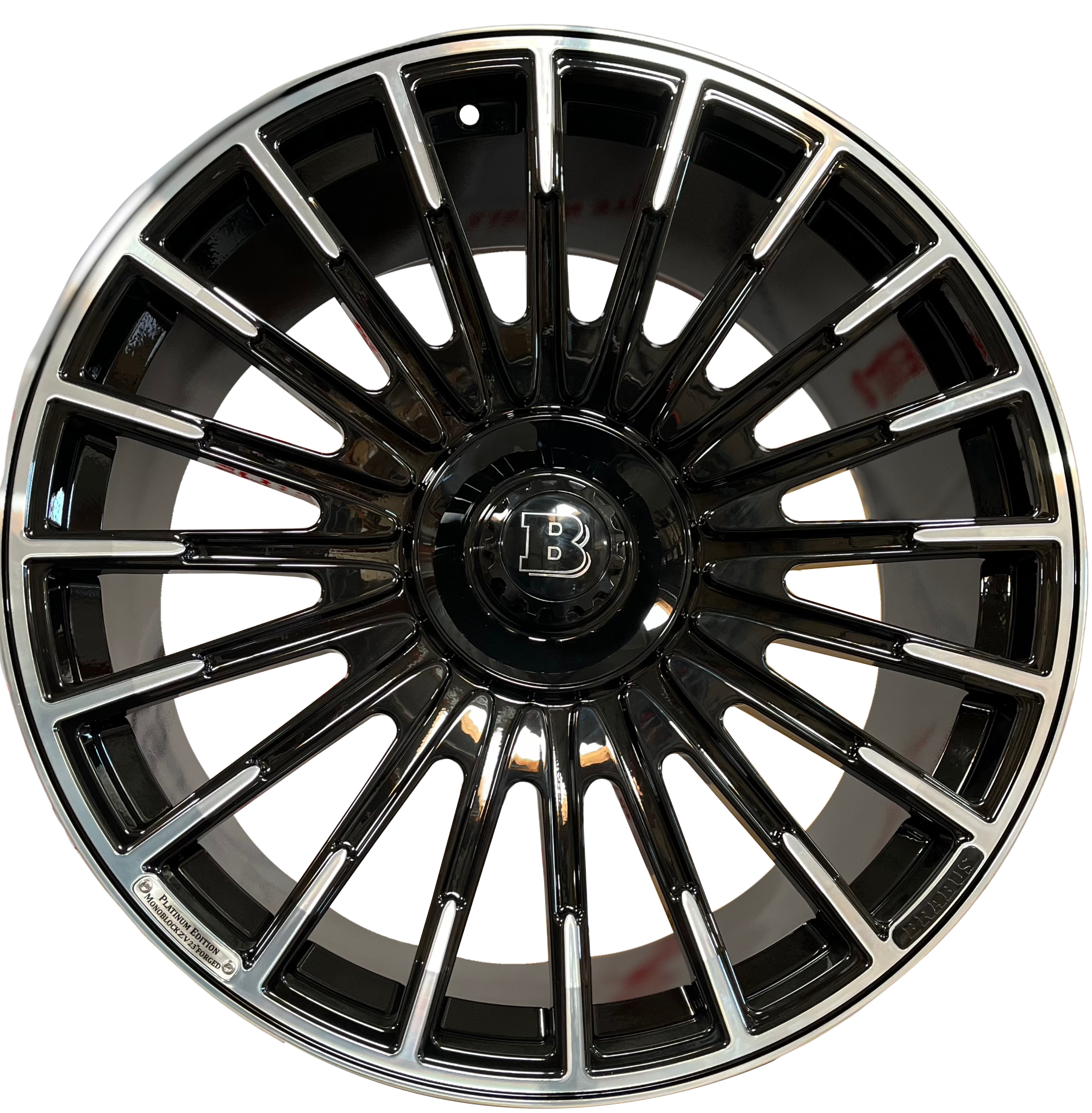 22" Mercedes S-Class S580 S560 S550 S63 Forged Brabus Staggered Gloss Black Machined Wheels & Rims