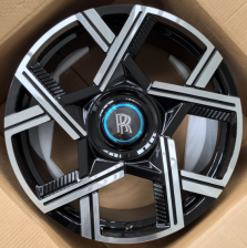 22" Rolls Royce Ghost Cullinan Phantom Forged Black Machined Style 31 Wheels