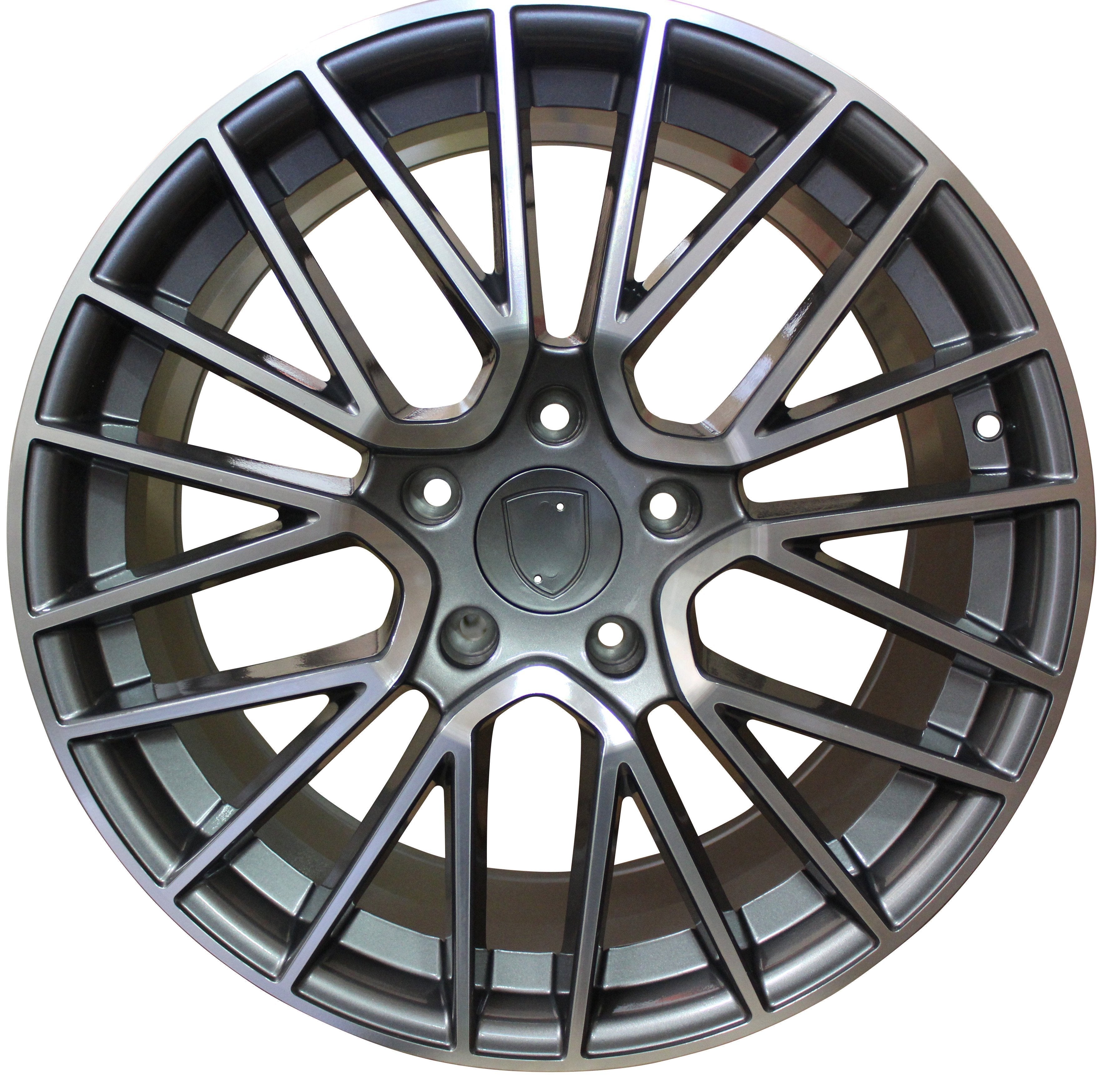 21" Porsche Cayenne Audi Q7 Spyder Mesh Gunmetal Machined Wheels & Rims