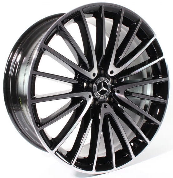 20" Mercedes S-Class S580 S600 S550 S63 Staggered Black Machined Wheels & Rims
