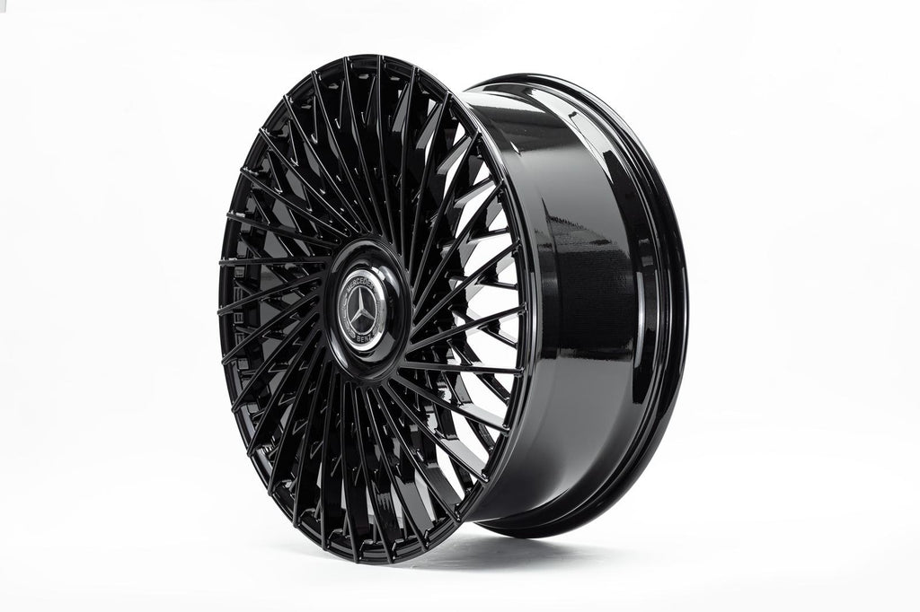 22" Mercedes S-Class Forged Staggered Gloss Black Style 6912 Wheels