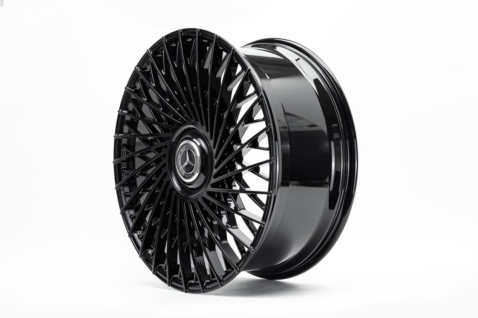 22" Mercedes S-Class Forged Staggered Gloss Black Style 6912 Wheels