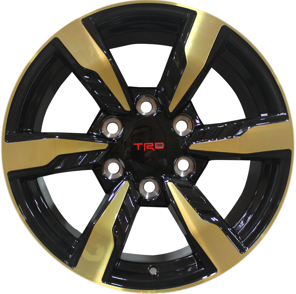 20" Toyota 4Runner FJ Cruiser Tacoma TRD Style Gloss Black & Gold Wheels & Rims