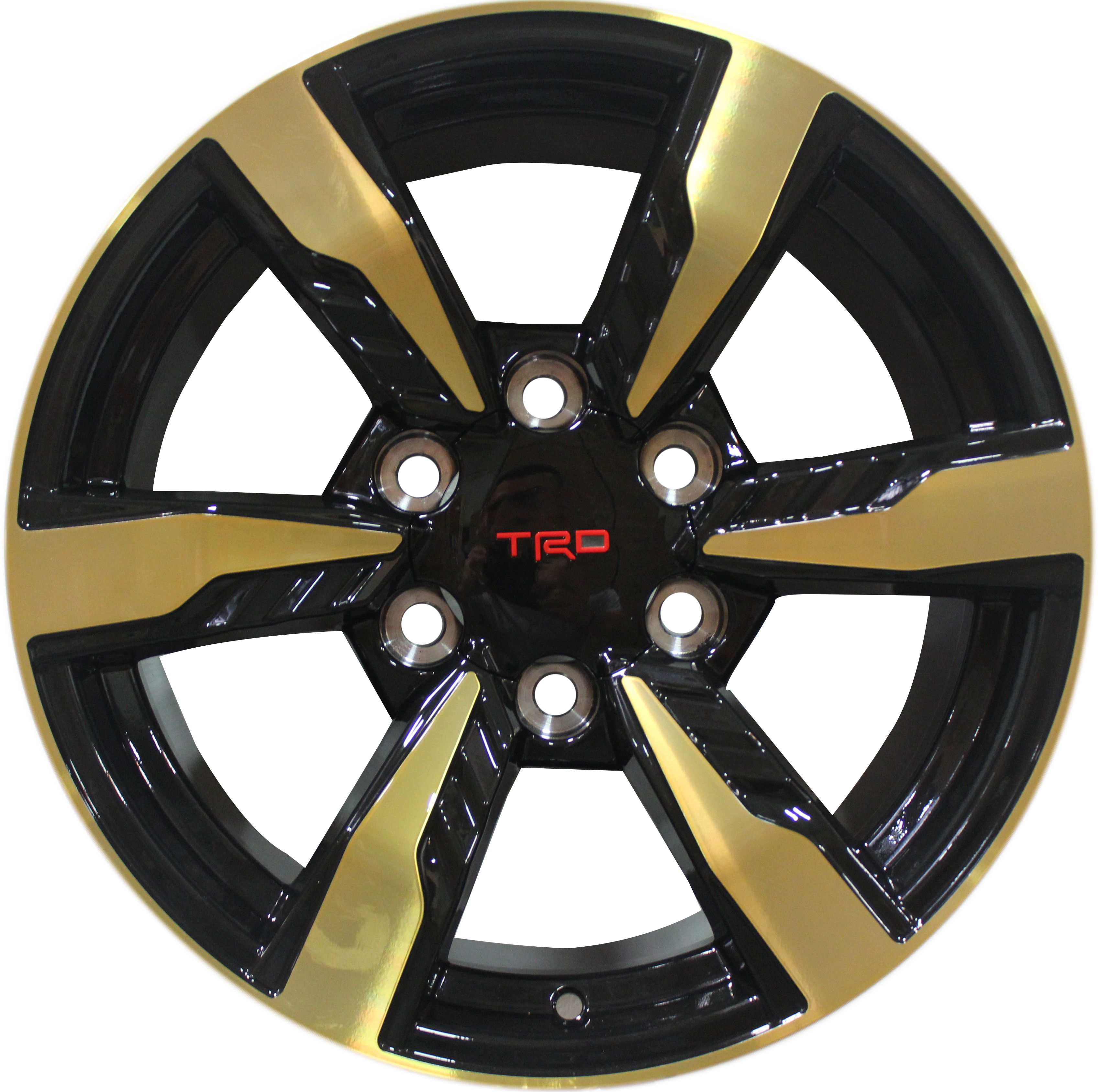 20" Toyota 4Runner FJ Cruiser Tacoma TRD Style Gloss Black & Gold Wheels & Rims