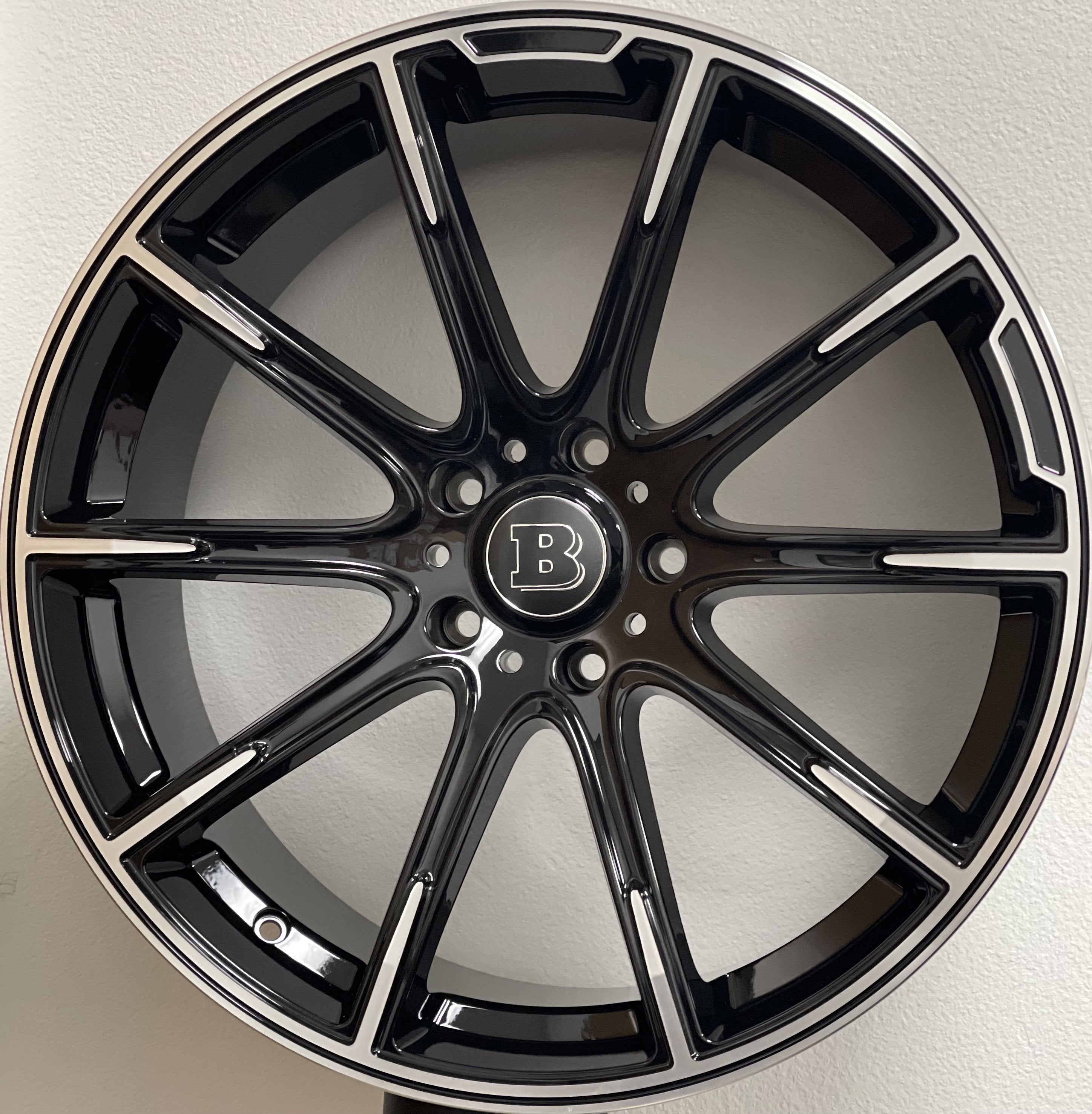 24" Mercedes G-Wagon G63 G580 Brabus Platinum Style Gloss Black Machined Wheels & Rims