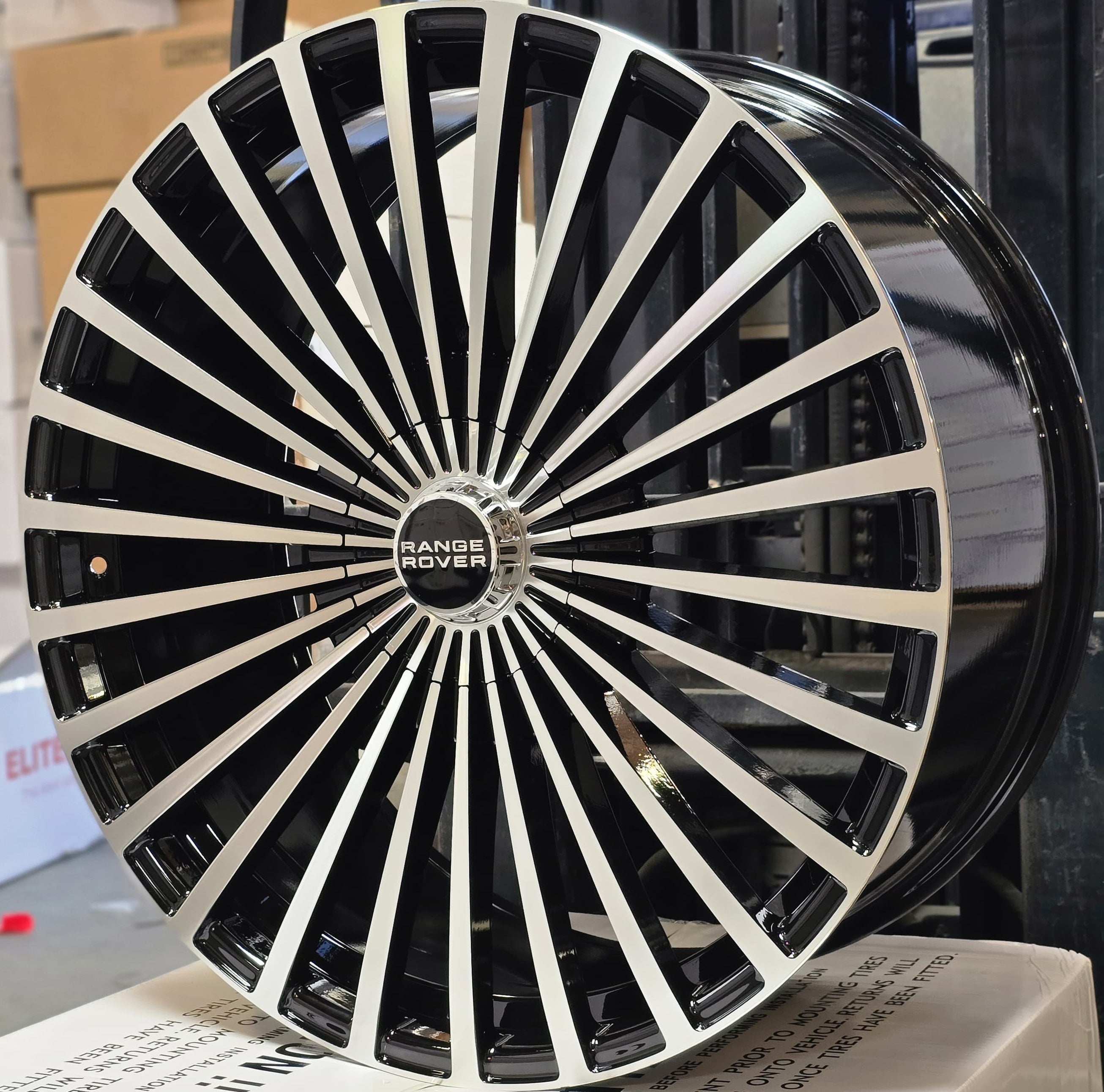 24" Range Rover Full Size Sport SV SE HSE Gloss Black Machined Style 43 Wheels & Rims