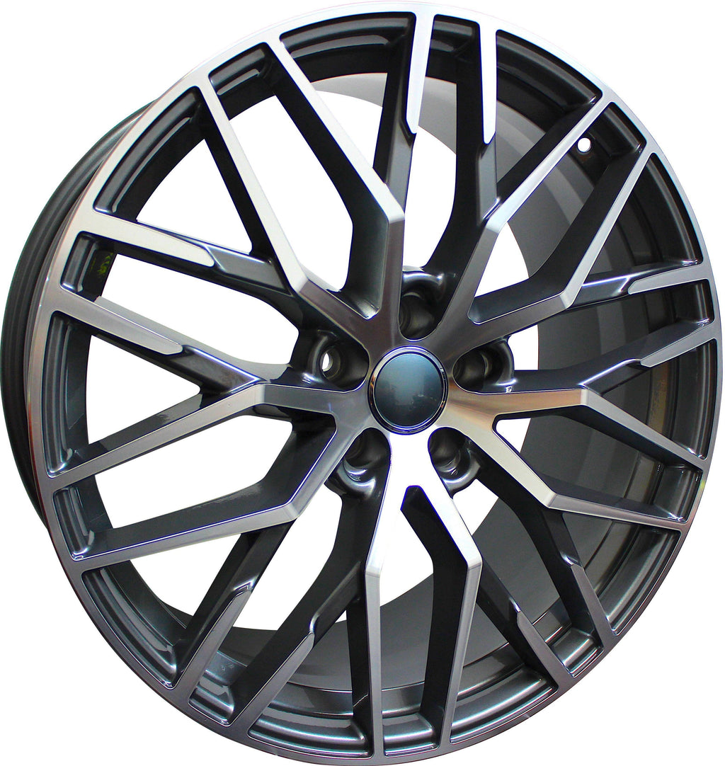 19" Audi Q3 Q5 Q7 A4 A5 A6 A7 A8 S4 S5 S6 S7 S8 RS-Style Gunmetal Machined Wheels & Rims