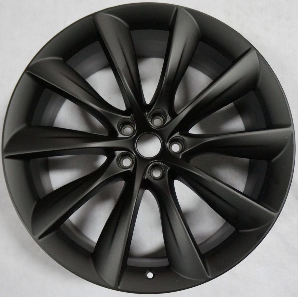 20" Tesla Model 3 Model Y Staggered Satin Black Style 11 Wheels