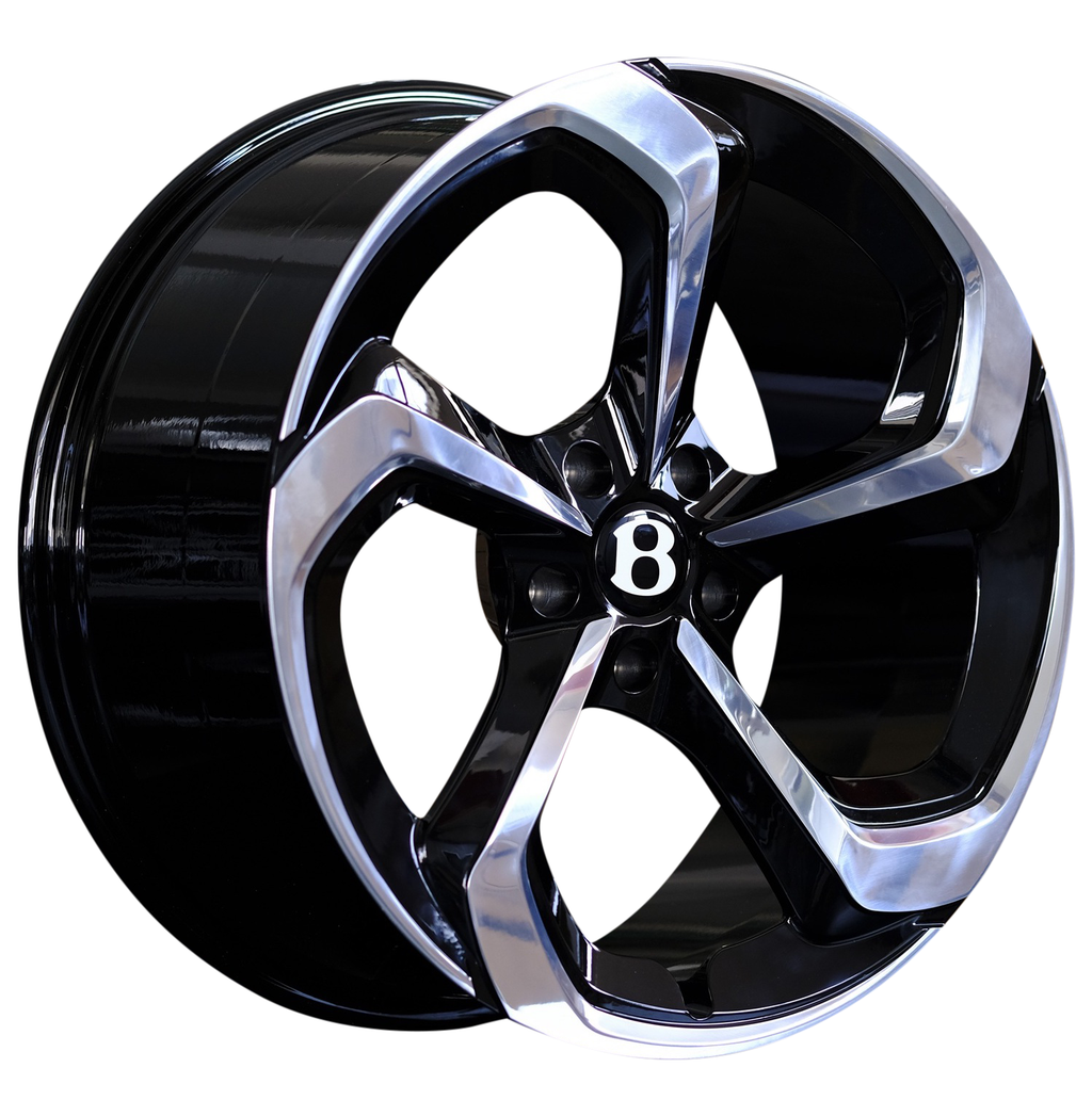 22" Bentley Bentayga Forged Black Machined Wheels & Rims