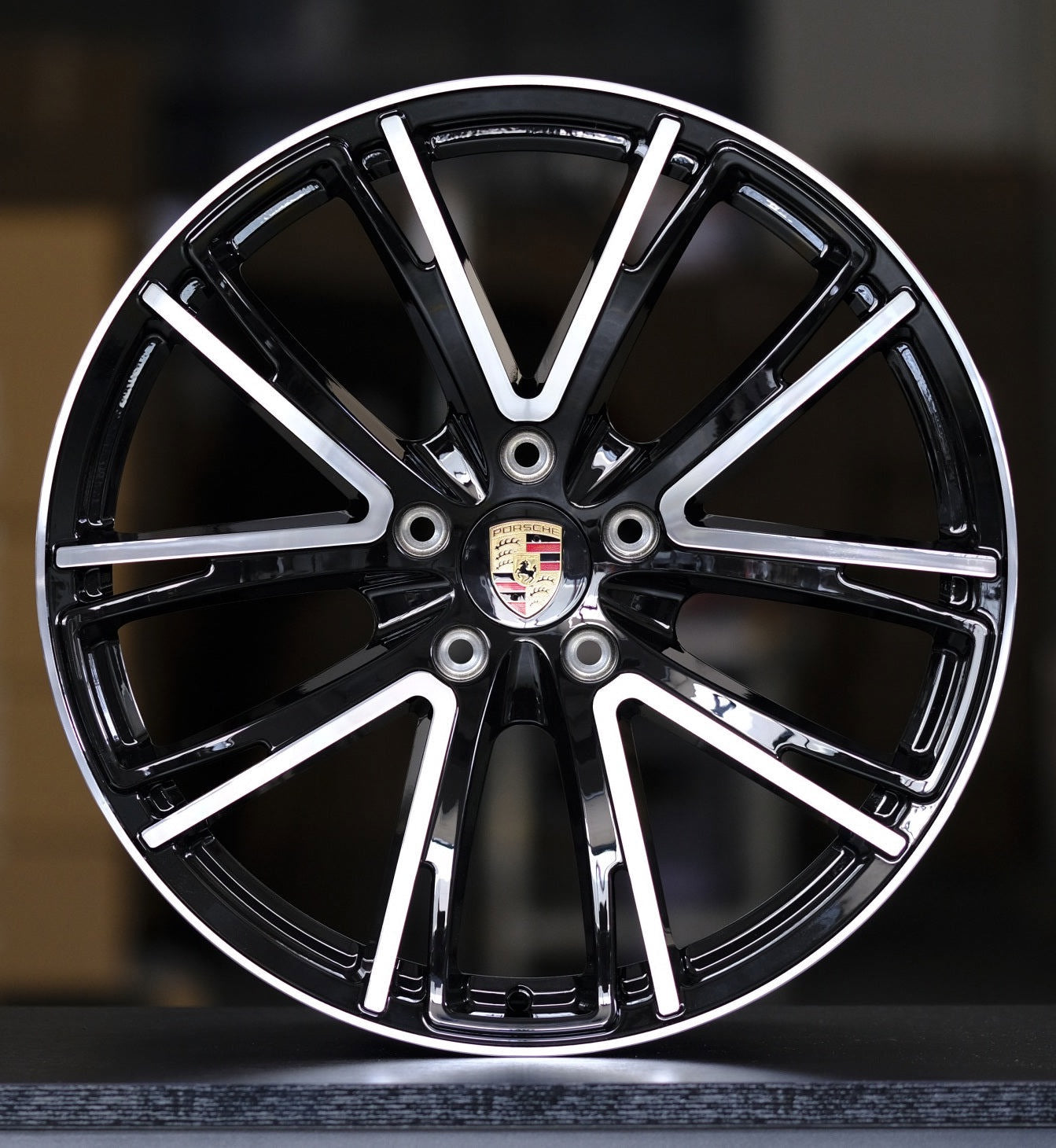 20" Porsche Panamera Taycan 911 Forged Black Machined Style 25 Wheels