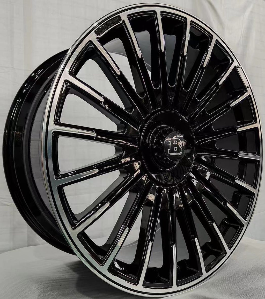 23" Mercedes G-Wagon G550 G63 G65 Forged Brabus Platinum Style Gloss Black Machined Wheels & Rims