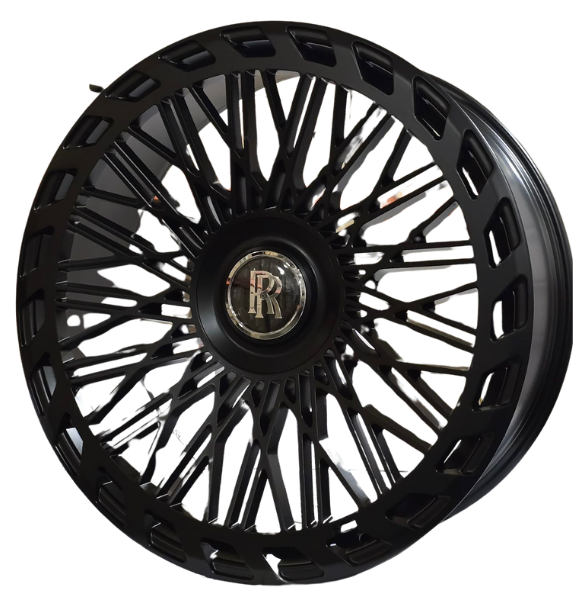 24" Rolls Royce Ghost Cullinan Phantom Forged Satin Black Style 27 Wheels