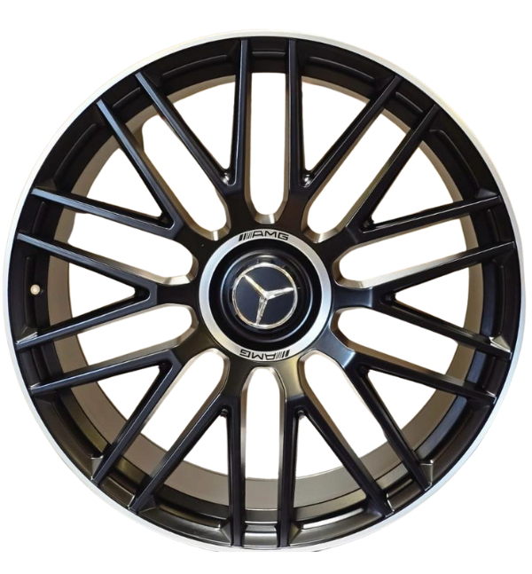 22" Mercedes GLE GLS Staggered Satin Black Machined Lip Style 51 Wheels & Rims
