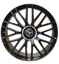 22" Mercedes GLE GLS Staggered Satin Black Machined Lip Style 51 Wheels & Rims