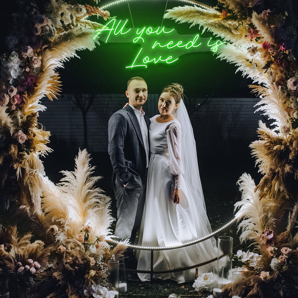 All You Need Is Love Led Neon Sign Light. Custom neon light sign for wedding