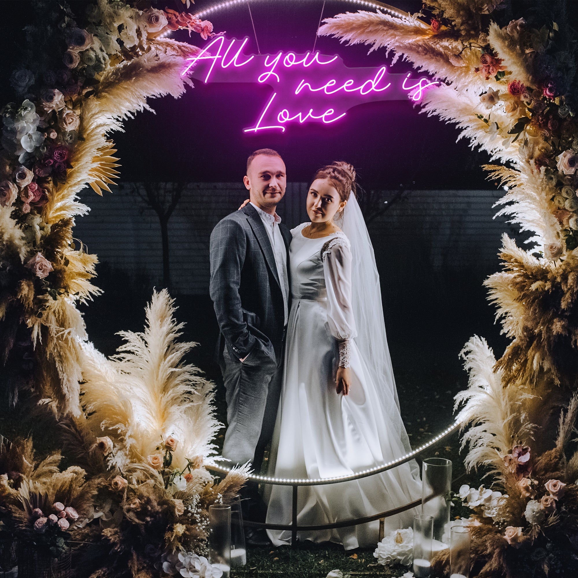 All You Need Is Love Led Neon Sign Light. Custom neon light sign for wedding