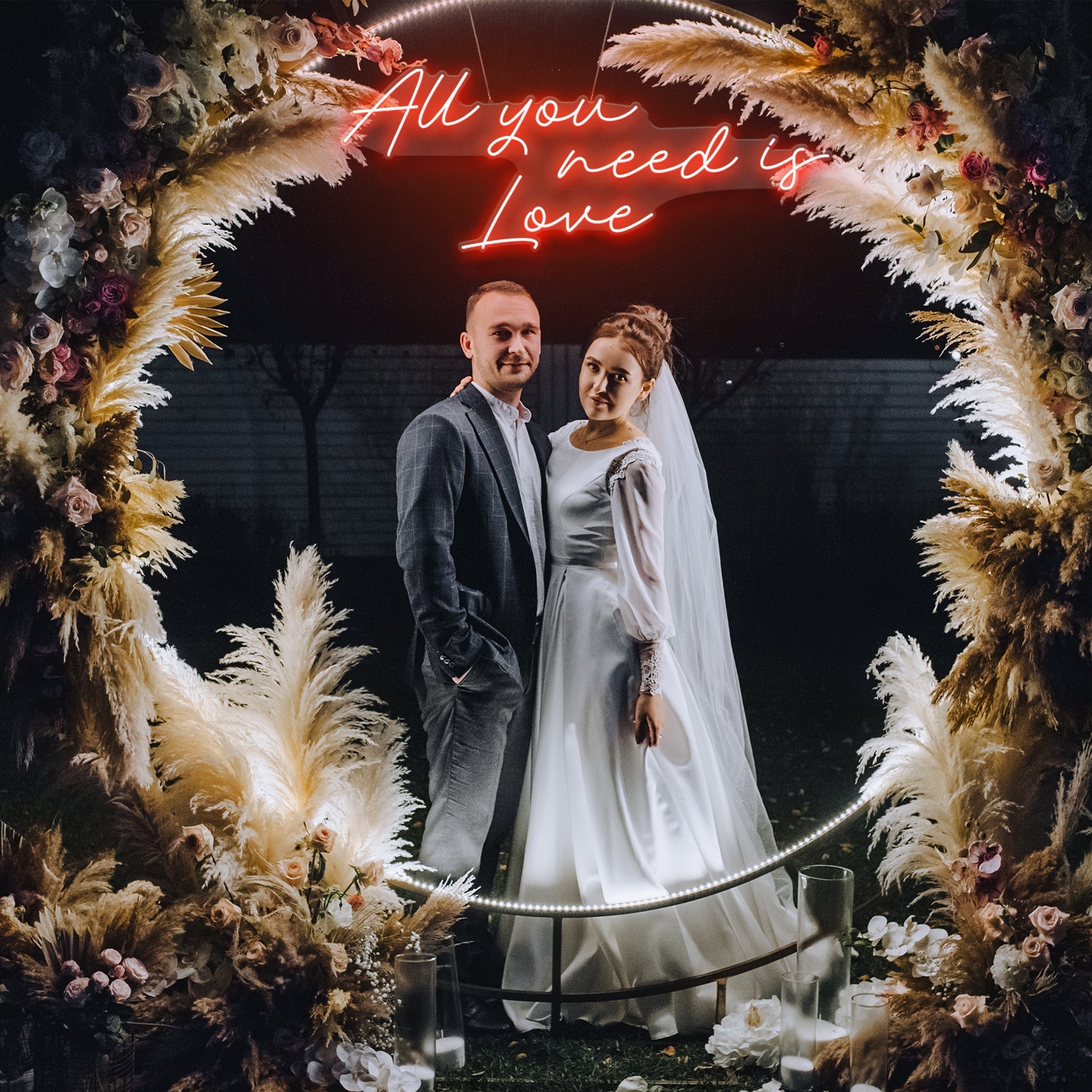 All You Need Is Love Led Neon Sign Light. Custom neon light sign for wedding