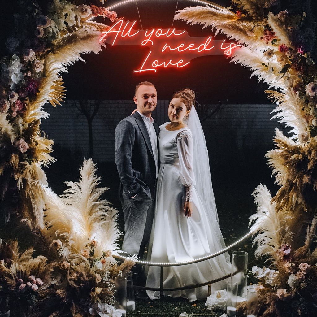 All You Need Is Love Led Neon Sign Light. Custom neon light sign for wedding