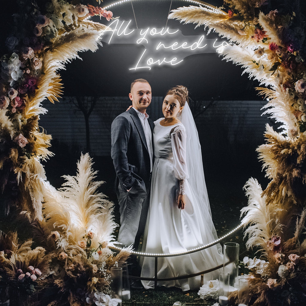 All You Need Is Love Led Neon Sign Light. Custom neon light sign for wedding