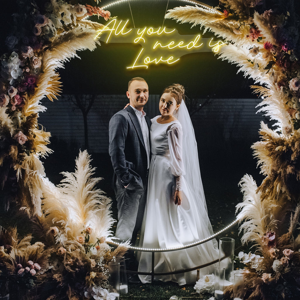 All You Need Is Love Led Neon Sign Light. Custom neon light sign for wedding