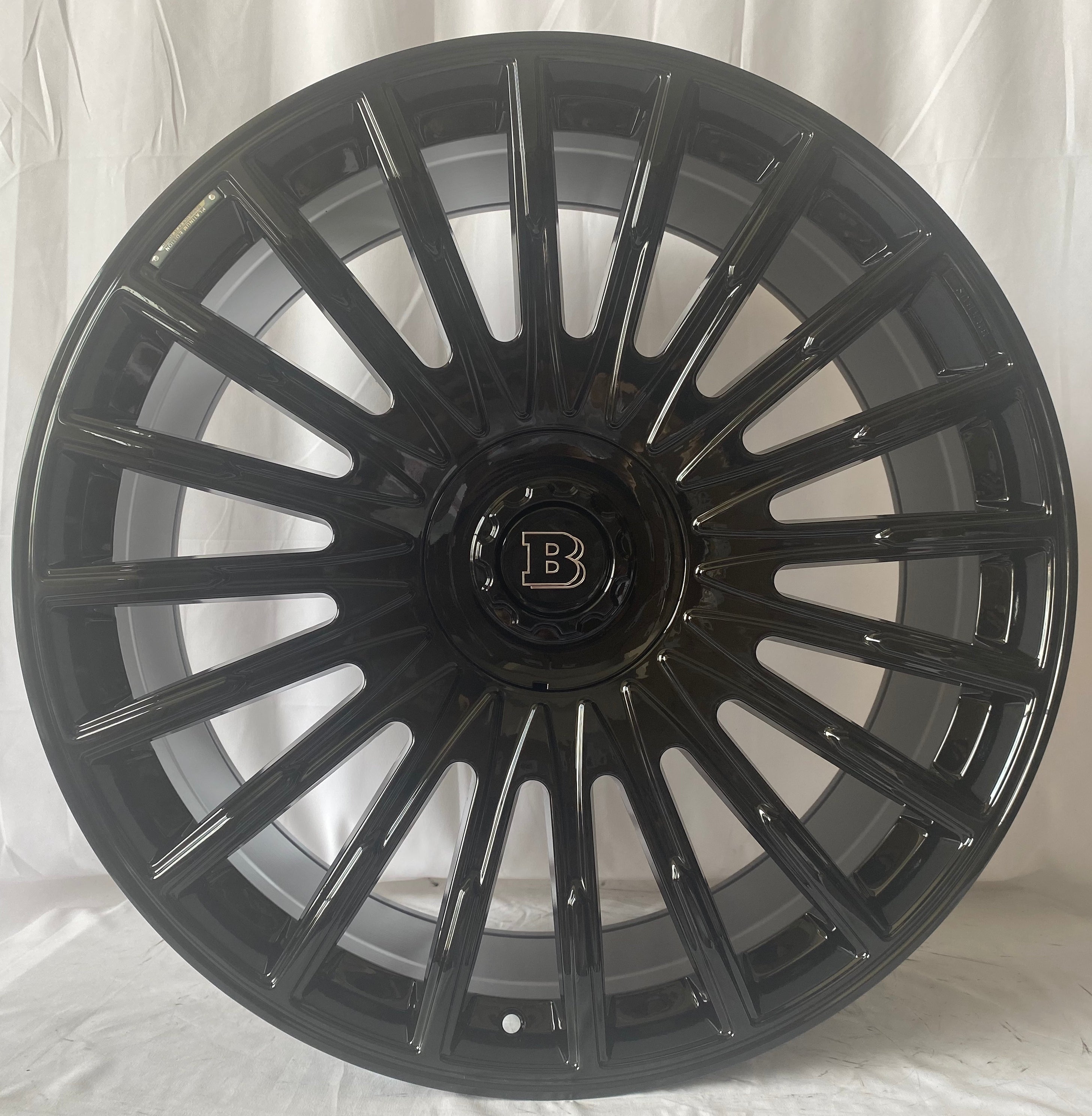 24" Mercedes G-Wagon G580 G550 G63 G65 Brabus Platinum Style Gloss Black Wheels & Rims