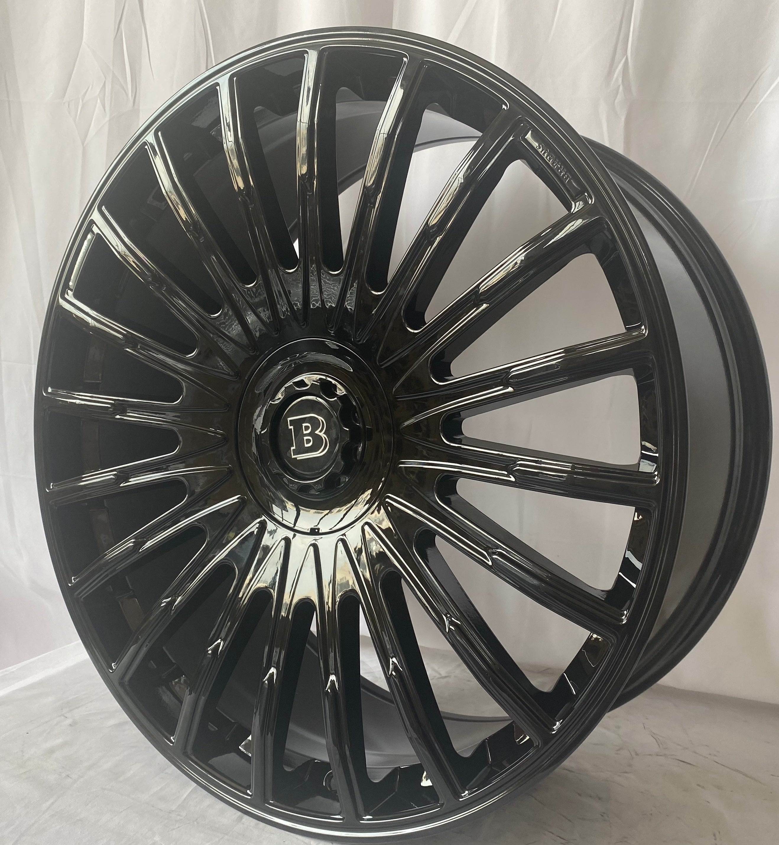 24" Mercedes G-Wagon G580 G550 G63 G65 Brabus Platinum Style Gloss Black Wheels & Rims