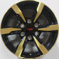 17" Toyota 4Runner FJ Cruiser Tacoma TRD Style Gloss Black & Gold Wheels & Rims