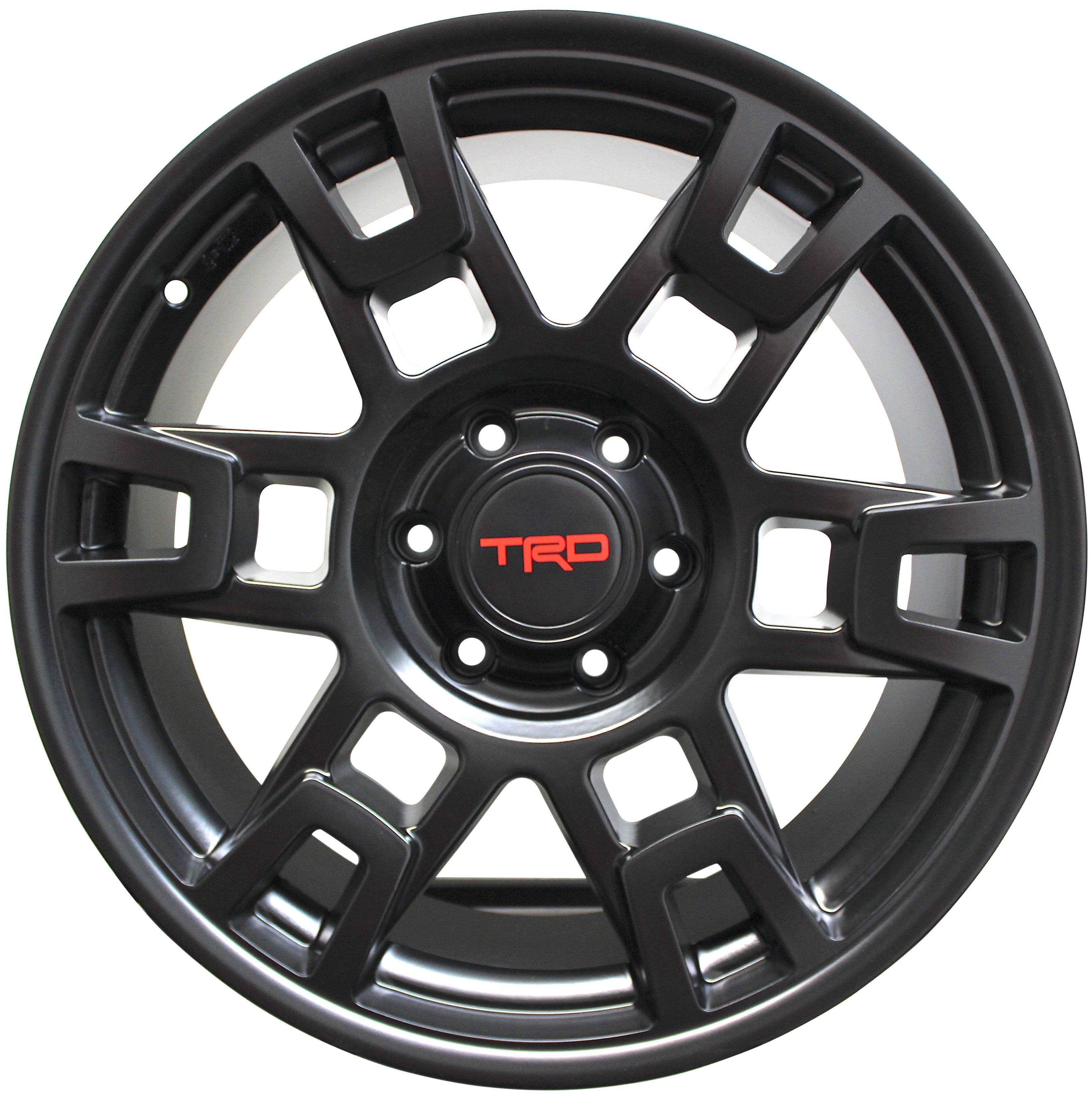 17" Toyota TRD Pro 4Runner FJ Cruiser Tacoma Satin Black Wheels & Rims