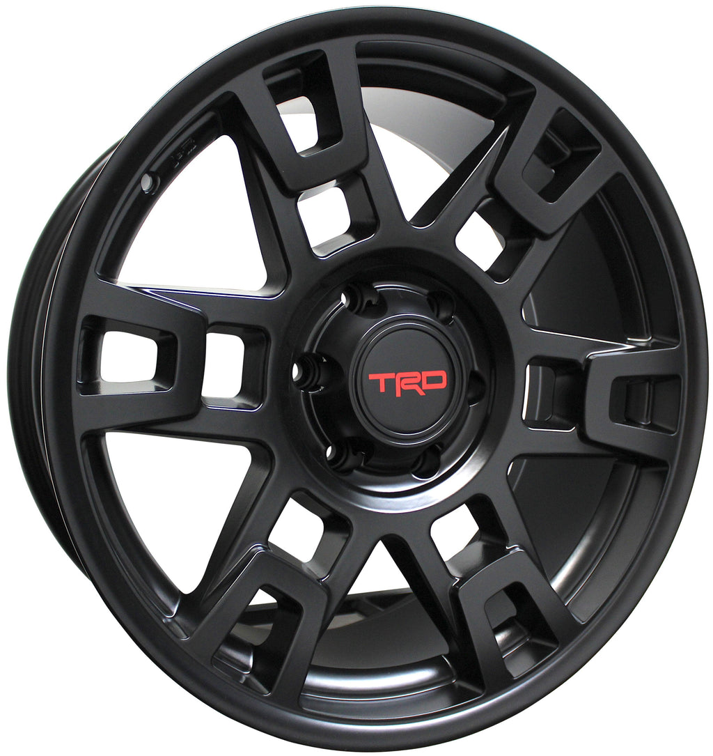 17" Toyota TRD Pro 4Runner FJ Cruiser Tacoma Satin Black Wheels & Rims