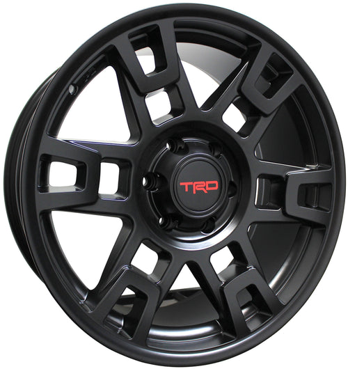 17" Toyota TRD Pro 4Runner FJ Cruiser Tacoma Satin Black Wheels & Rims
