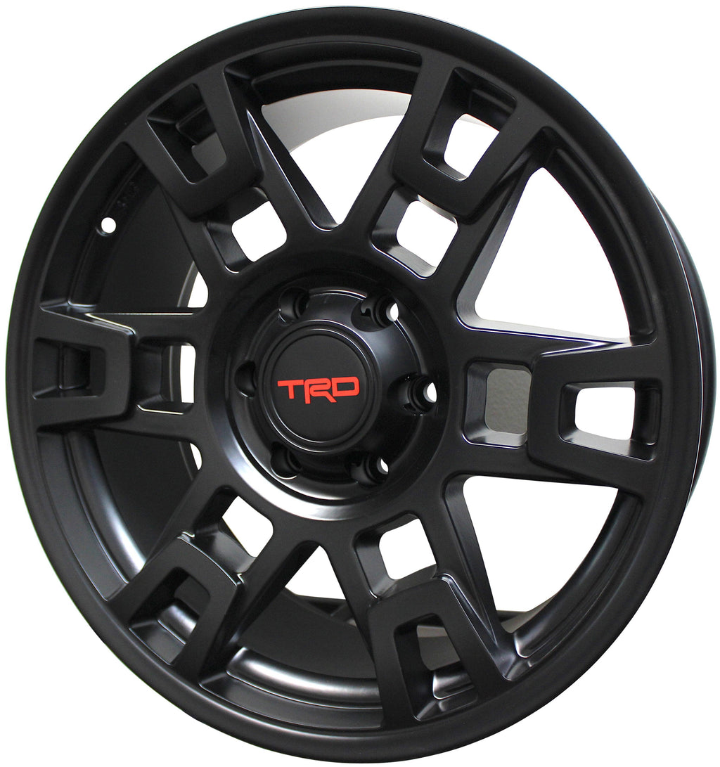 17" Toyota TRD Pro 4Runner FJ Cruiser Tacoma Satin Black Wheels & Rims