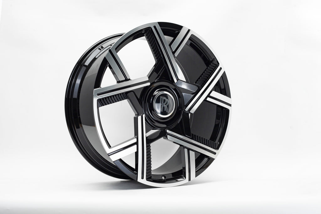 24" Rolls Royce Ghost Phantom Wraith Forged Black Machined Style 31 Wheels