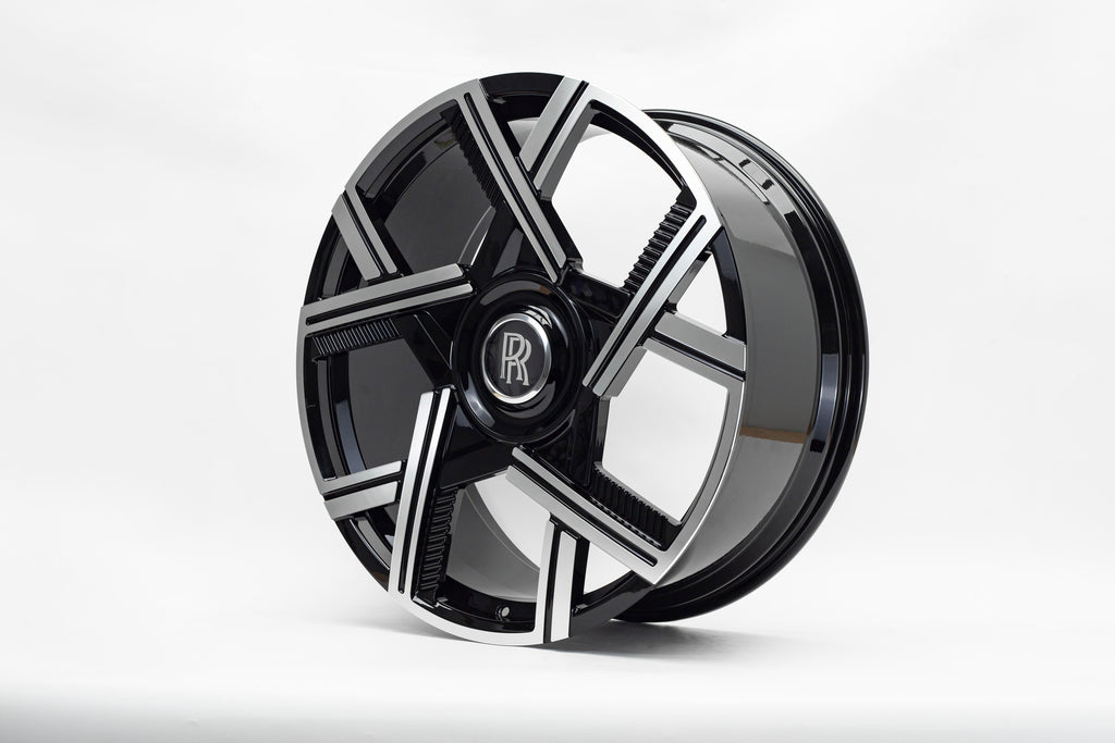 24" Rolls Royce Ghost Phantom Wraith Forged Black Machined Style 31 Wheels