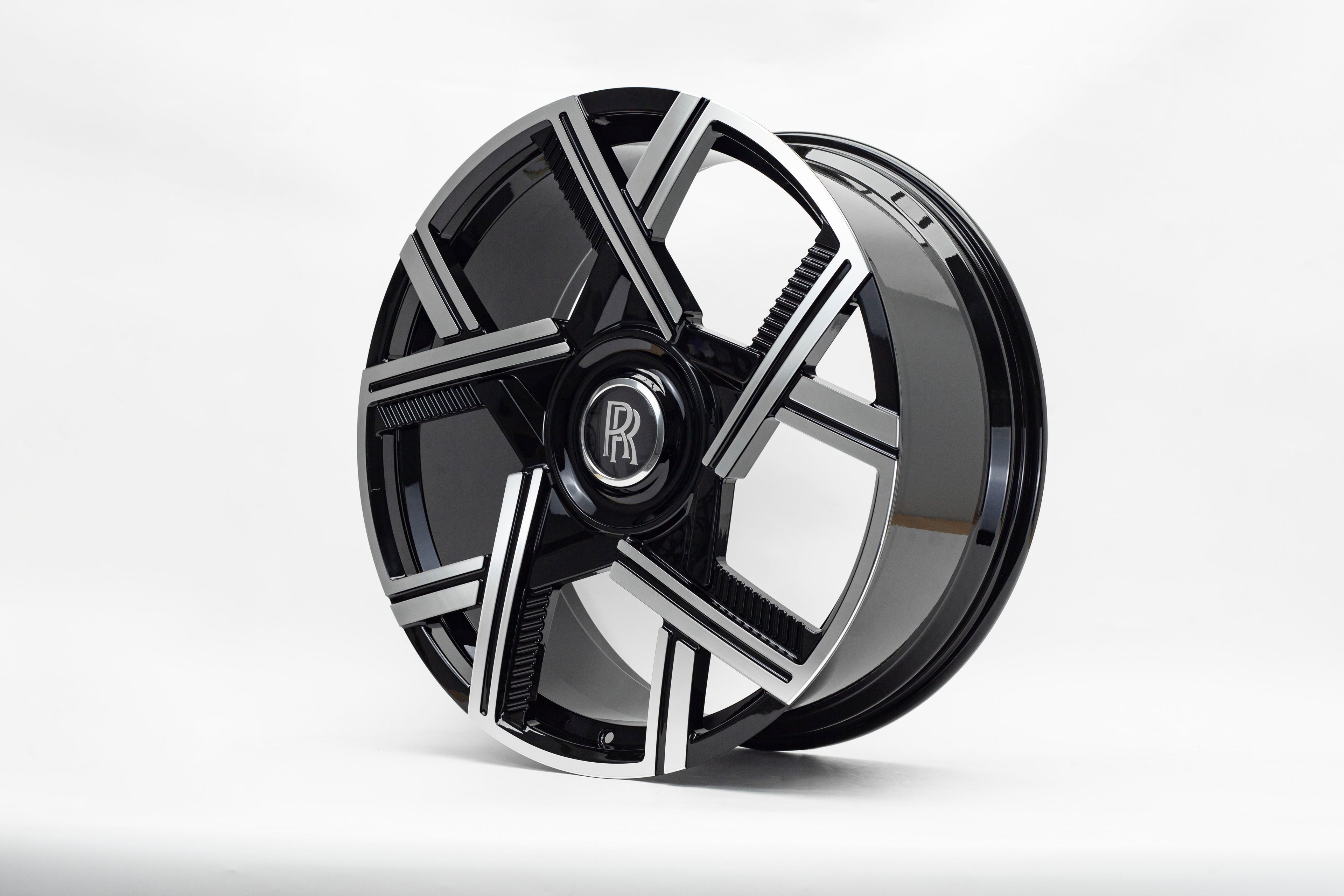 24" Rolls Royce Ghost Phantom Wraith Forged Black Machined Style 31 Wheels