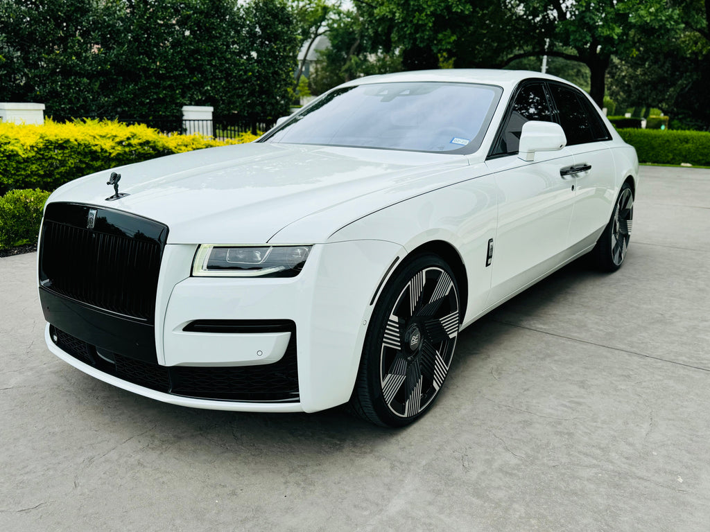 24" Rolls Royce Ghost Cullinan Phantom Forged Gloss Black Machined Style 2412 Wheels & Rims