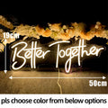 Better Together Neon Led Sign For Wedding Neon Light Sign Party Room Decor Mr And Mrs Neon Led Lights Bedroom Wedding Decoration