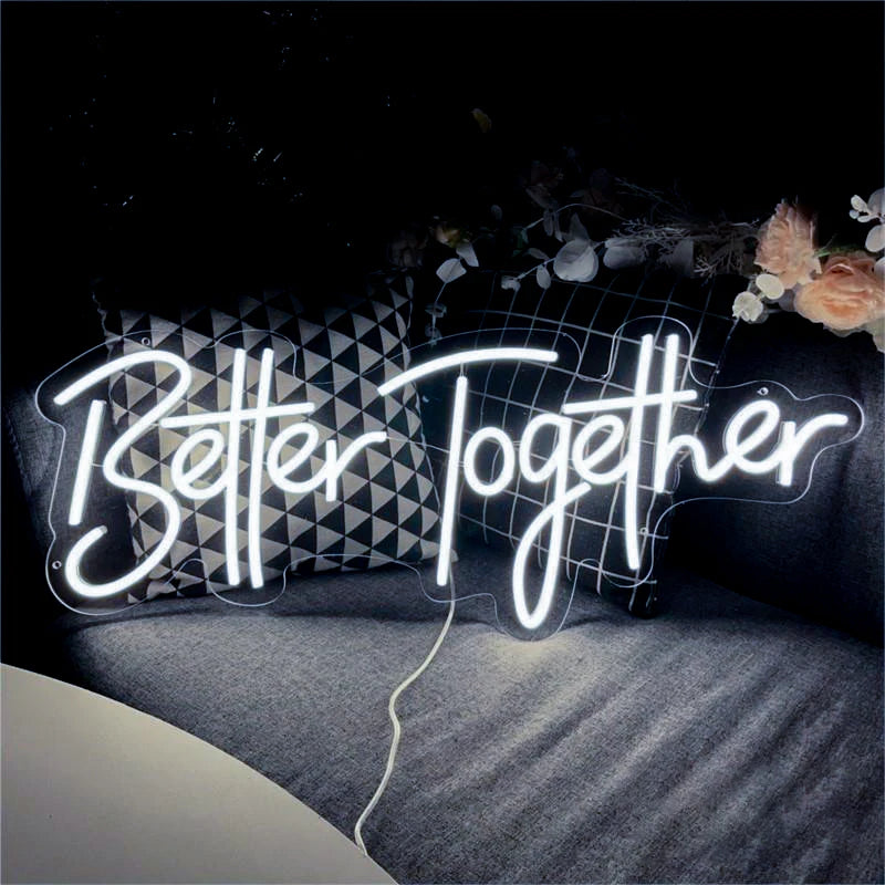 Better Together Neon Led Sign For Wedding Neon Light Sign Party Room Decor Mr And Mrs Neon Led Lights Bedroom Wedding Decoration