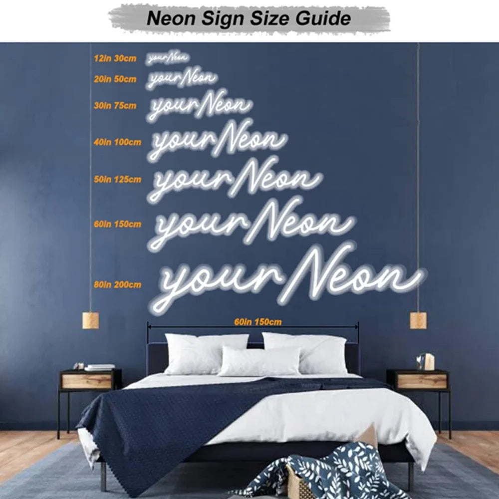 Custom Neon Sign Led Light Personalized Custom Logo Wall Decor Neon Sign For Store Wedding Happy Birthday Party Bar Neon Sign