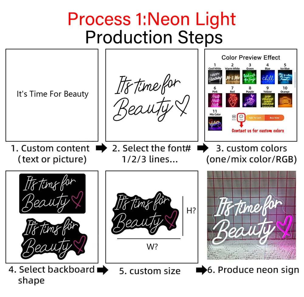 Custom Neon Sign Led Light Personalized Custom Logo Wall Decor Neon Sign For Store Wedding Happy Birthday Party Bar Neon Sign